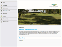 Tablet Screenshot of burleighgolfclub.com.au